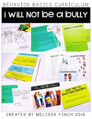 I Will Not Be a Bully- Behavior Basics Program for Special Education