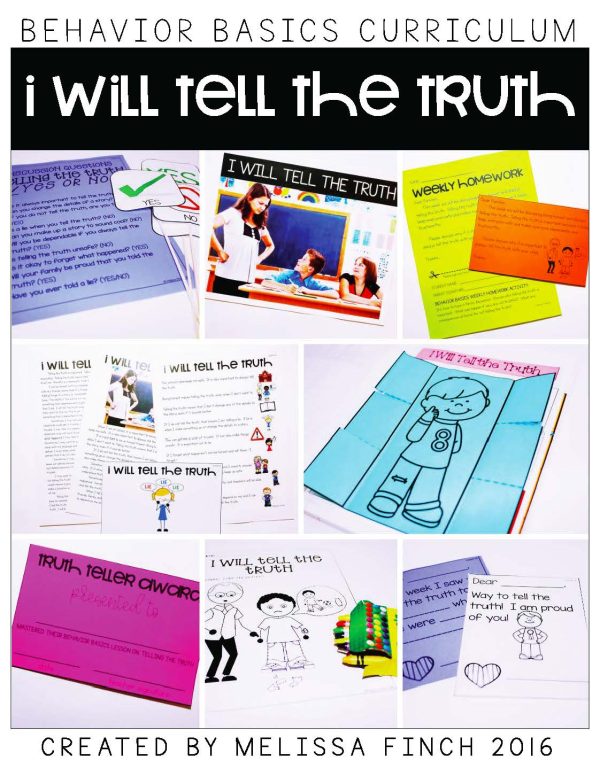 I Will Tell the Truth- Behavior Basics Program for Special Education