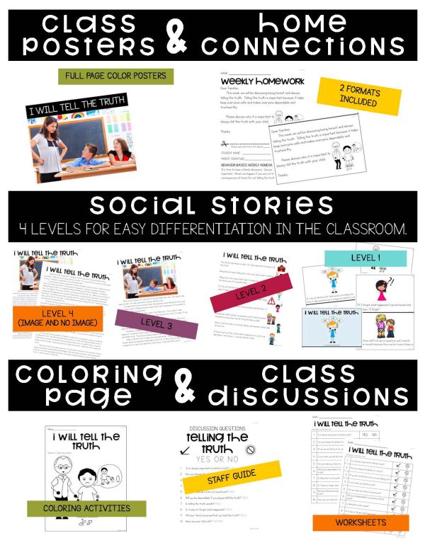 I Will Tell the Truth- Behavior Basics Program for Special Education - Image 5