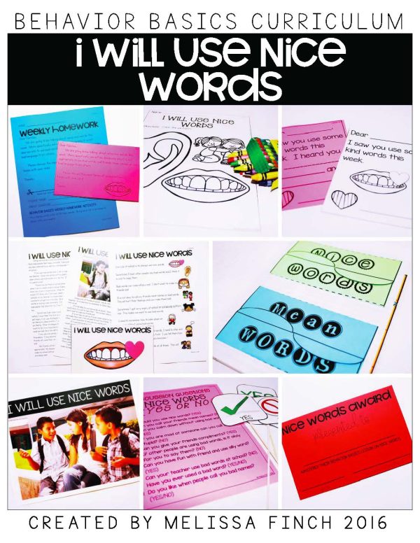 I Will Use Nice Words- Behavior Basics Program for Special Education
