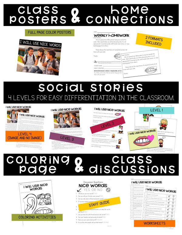 I Will Use Nice Words- Behavior Basics Program for Special Education - Image 7