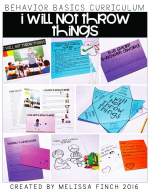 I Will Not Throw Things- Behavior Basics Program for Special Education