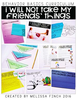 I Will Not Take My Friends Things- Behavior Basics Program
