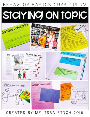 Staying On Topic- Behavior Basics Program for Special Education