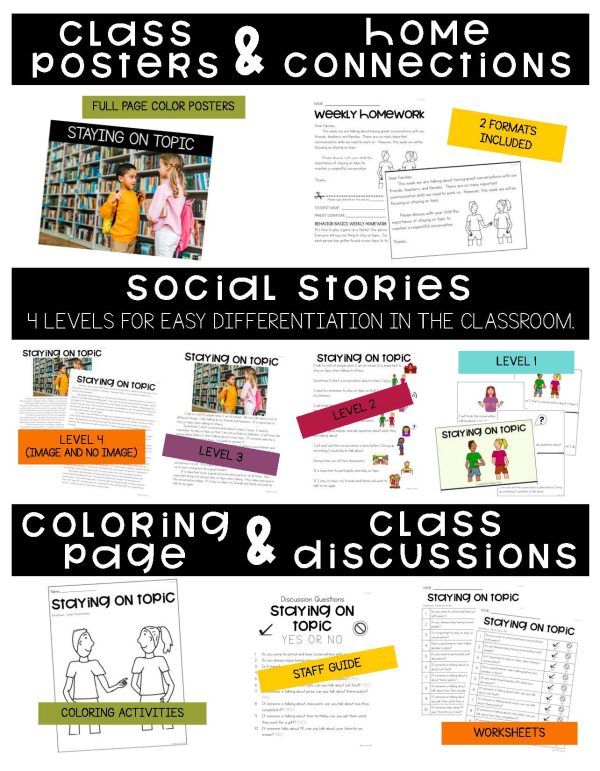 Staying On Topic- Behavior Basics Program for Special Education - Image 5