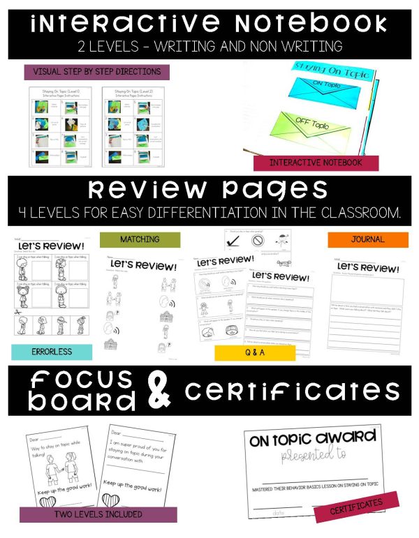 Staying On Topic- Behavior Basics Program for Special Education - Image 4