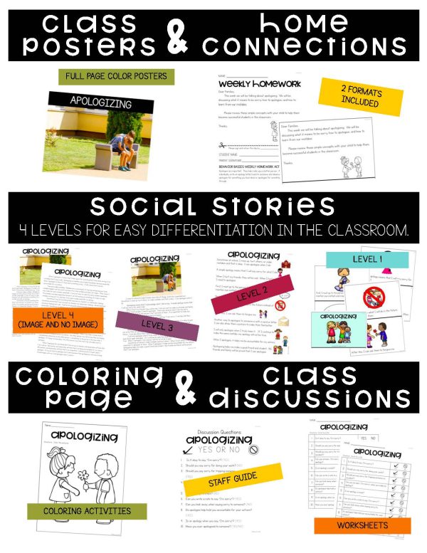 Apologizing- Behavior Basics Program for Special Education - Image 6