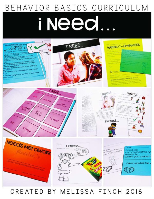 I Need...- Behavior Basics Program for Special Education