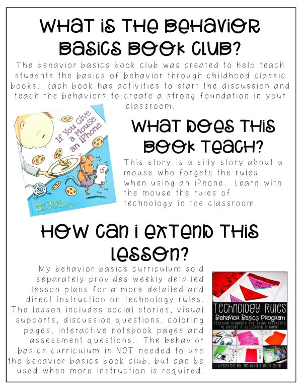 If You Give a Mouse an iPhone- Behavior Basics Book Club - Image 4