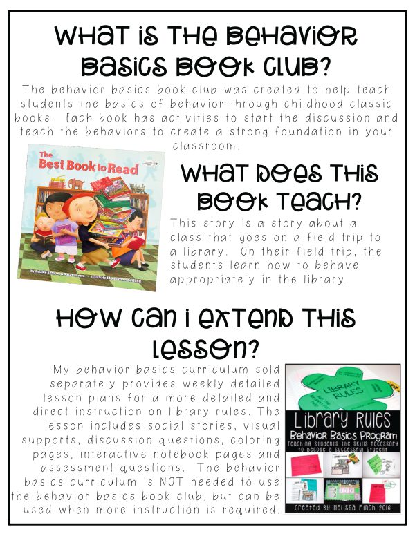 The Best Book to Read- Behavior Basics Book Club - Image 4