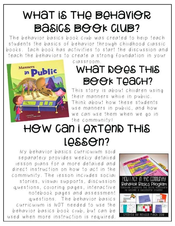 Manners In Public- Behavior Basics Book Club - Image 3