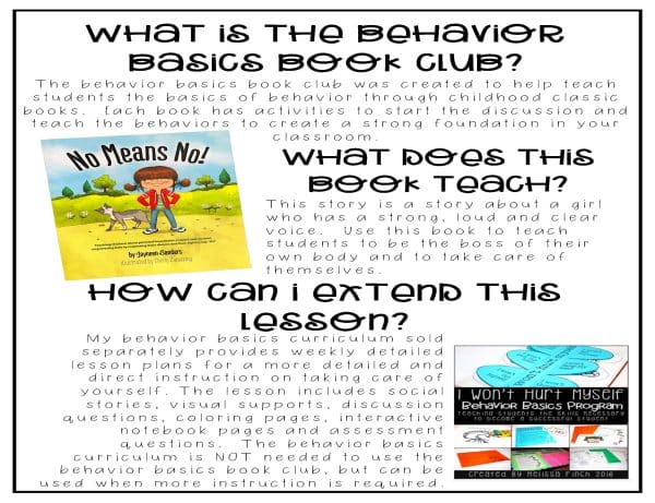 No Means No- Behavior Basics Book Club - Image 2