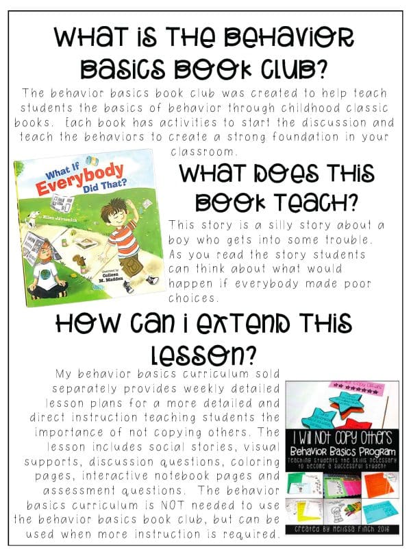 What If Everybody Did That?- Behavior Basics Book Club - Image 4