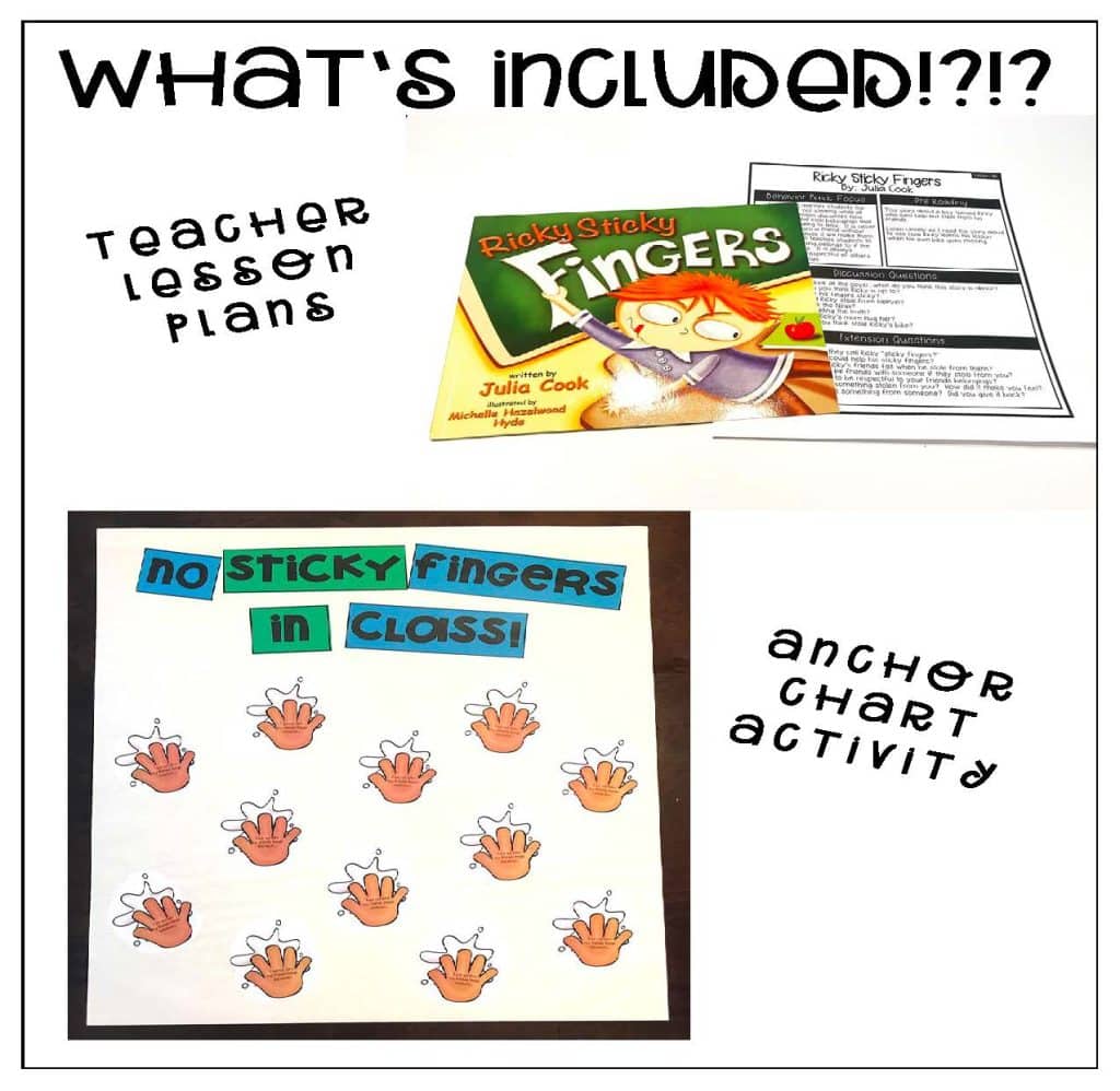 Sticky Sticky Ricky Ricky Sticky Fingers- Behavior Basics Book Club - Autism Adventures