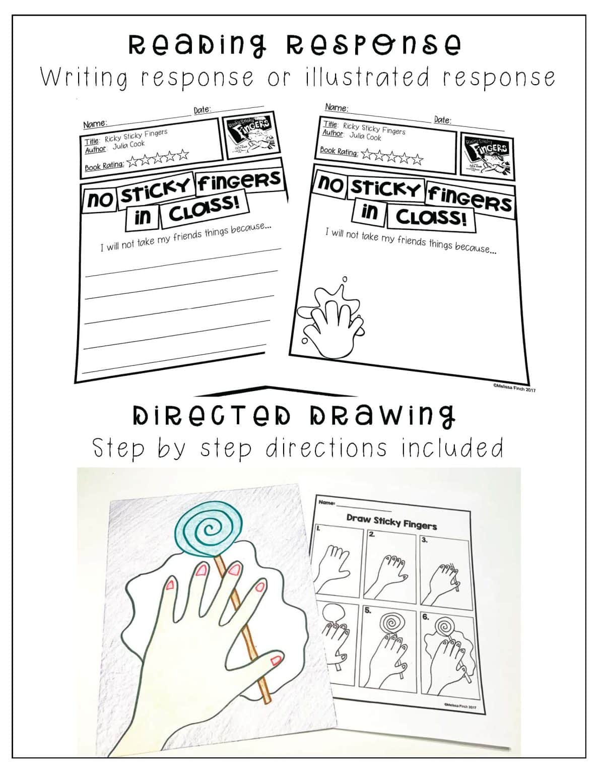 Sticky Sticky Ricky Ricky Sticky Fingers- Behavior Basics Book Club - Autism Adventures