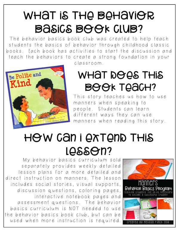 Be Polite and Kind- Behavior Basics Book Club - Image 4