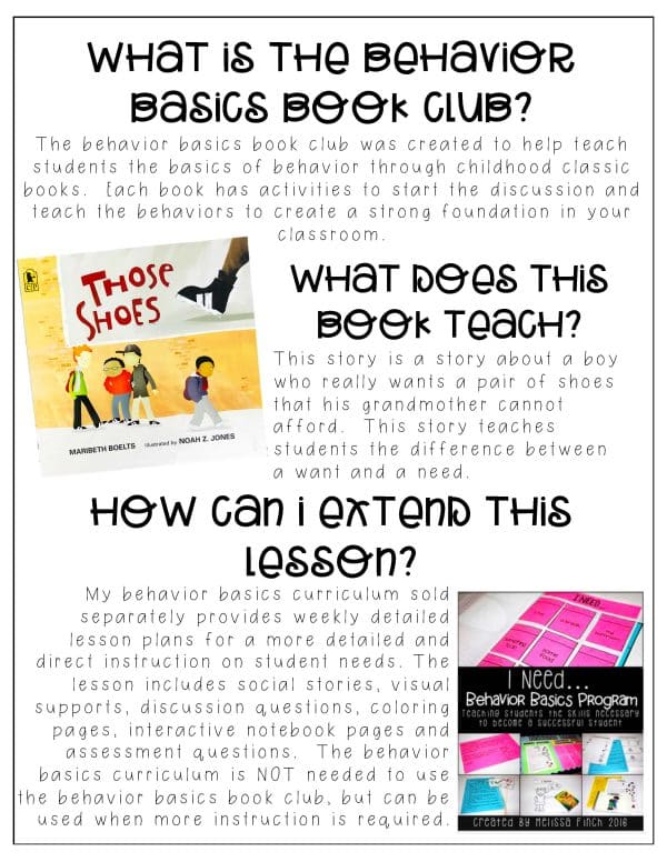 Those Shoes- Behavior Basics Book Club - Image 4