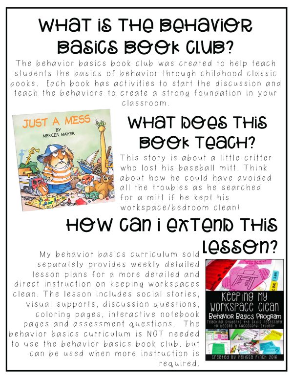 Just a Mess - Behavior Basics Book Club - Image 2